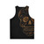 Unisex tank top with a skull and wood print design - Back