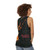 Retro unisex tank top featuring the album cover of Masayoshi Takanaka's "Finger Dancin'" - women back