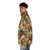 Charcuterie-themed puffer jacket with food-inspired graphics and patterns - men side left