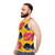 Unisex tank top featuring the Bamfs pattern inspired by the X-Men character Kurt Wagner - men side
