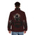 Chaos Reigns Puffer Jacket featuring movie and black metal inspired design - men back