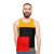 Warm unisex tank top with abstract geometric design - men