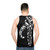 Unisex tank top with Mandalorian and Scandinavian design featuring mythosaur skull - men back