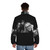 X-Files Grunge Style Puffer Jacket with The Lone Gunmen Cult TV Parody Design - men back