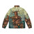 Image of a puffer jacket featuring a gay satyr design, a mythological creature from Celtic folklore - Back