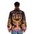 Puffer jacket with FNAF character art - men back