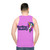Feeling Stabby Unisex Tank Top with Sassy Unicorn Design - men back