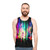 Unisex tank top with a futuristic graphic design - men