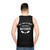 Unisex tank top with "Feel Safe At Night Sleep With A Butcher" design - men back