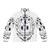 Gothic puffer jacket with cats and heavy metal design