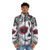 Catrina Boho Queen Puffer Jacket with sugar skull and tattoo graphic design - men front