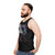 Unisex tank top with text "Fear Anger Hate Suffering" - men side