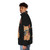 Catana puffer jacket with cat, samurai, and Japanese art design - men side left