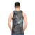 Waiting Unisex Tank Top with Cat Design - men back