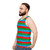 Patriotic Azerbaijan flag stripes unisex tank top - men side
