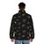Native Australian Bees Pattern Puffer Jacket - men back