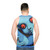 Psychedelic cartoon tank top inspired by the classic film Fantastic Planet - men back