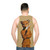 Fantastic Mr. Fox unisex tank top with minimalist anime-inspired design - men back