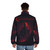 Castlevania inspired puffer jacket featuring Alucard vampire design - men back