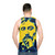 Unisex tank top featuring the name of French author Marcel Proust - men back