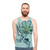 Silver unisex tank top with Sonic the Hedgehog themed design - men