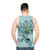 Silver unisex tank top with Sonic the Hedgehog themed design - men back