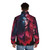 Castlevania Carmilla Puffer Jacket with anime vampire design - men back