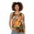 Autumn unisex tank top with abstract floral pattern - women