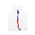 Map of Chile with Chilean Flag Unisex Tank Top