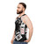 Unisex tank top with a falling playing cards design - men side