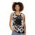 Unisex tank top with a falling playing cards design - women