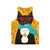 Autumn pumpkin coffee cat unisex tank top - Back