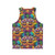 Trippy psychedelic unisex tank top - Back