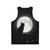 Enchanting cat under the bright moon on a unisex tank top - Back