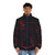 Castlevania inspired puffer jacket with Simon Belmont's iconic look - men front