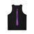 Unisex purple tie graphic design tank top - Back