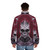 Castlevania Death Puffer Jacket featuring a vampire villain design - men back