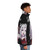 Model wearing Castlevania Carmilla Puffer Jacket with gothic and supernatural design elements - men side right