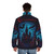 Castlevania Blue Mist Puffer Jacket with Alucard and Belmont Imagery - men back