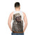 Unisex cheetah print tank top - men back