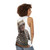 Unisex cheetah print tank top - women back