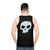 Unisex tank top with Toy Story-inspired skull and punk design - men back