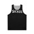 Unisex tank top with "Sickos Ha Ha Yes" political cartoon design