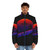 Castlevania 9 inspired puffer jacket with gaming logo graphics - men front