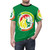 Senegalese football fan wearing an AOP t-shirt with the Senegal national team colors and logo - men front