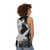 Vintage Silkstone Doll Unisex Black and White Tank Top - women back