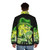 Spongebob puffer jacket with cash money and meme design - men back