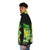 Spongebob puffer jacket with cash money and meme design - men side left