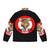 Cartoon microbes pattern grey puffer jacket - Back