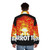 Carrot top puffer jacket in warm, vibrant color - men back